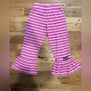 Matilda Jane Pink Striped Ruffle Pants